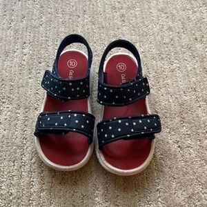 Toddler Cat & Jack Navy Blue Star Sandals Size 10